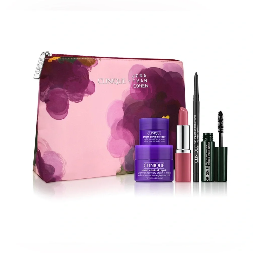 Clinique x Jonathan Cohen Beauty Bundle: Tote, Cosmetic Case and 4 products
